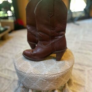 Brown Leather Cowboy Boots